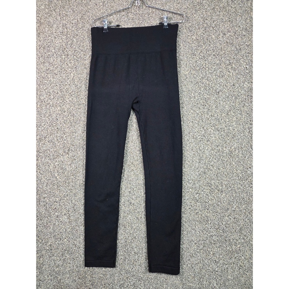Unbranded Seamless Leggings Womens Size M Black High Waisted Activewear - Picture 1 of 5